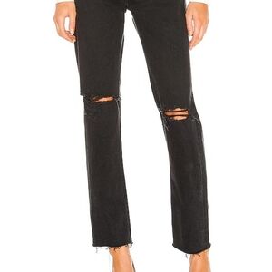 Agolde Black Straight Leg Jeans